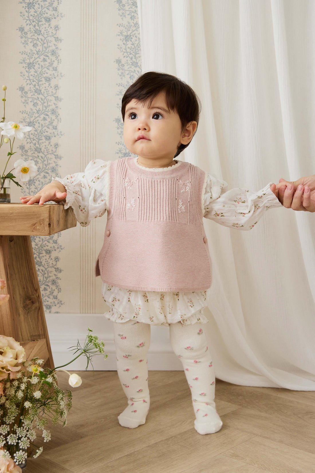Organic Cotton Frill Bloomer - Josepha Egret Childrens Bloomer from Jamie Kay Australia