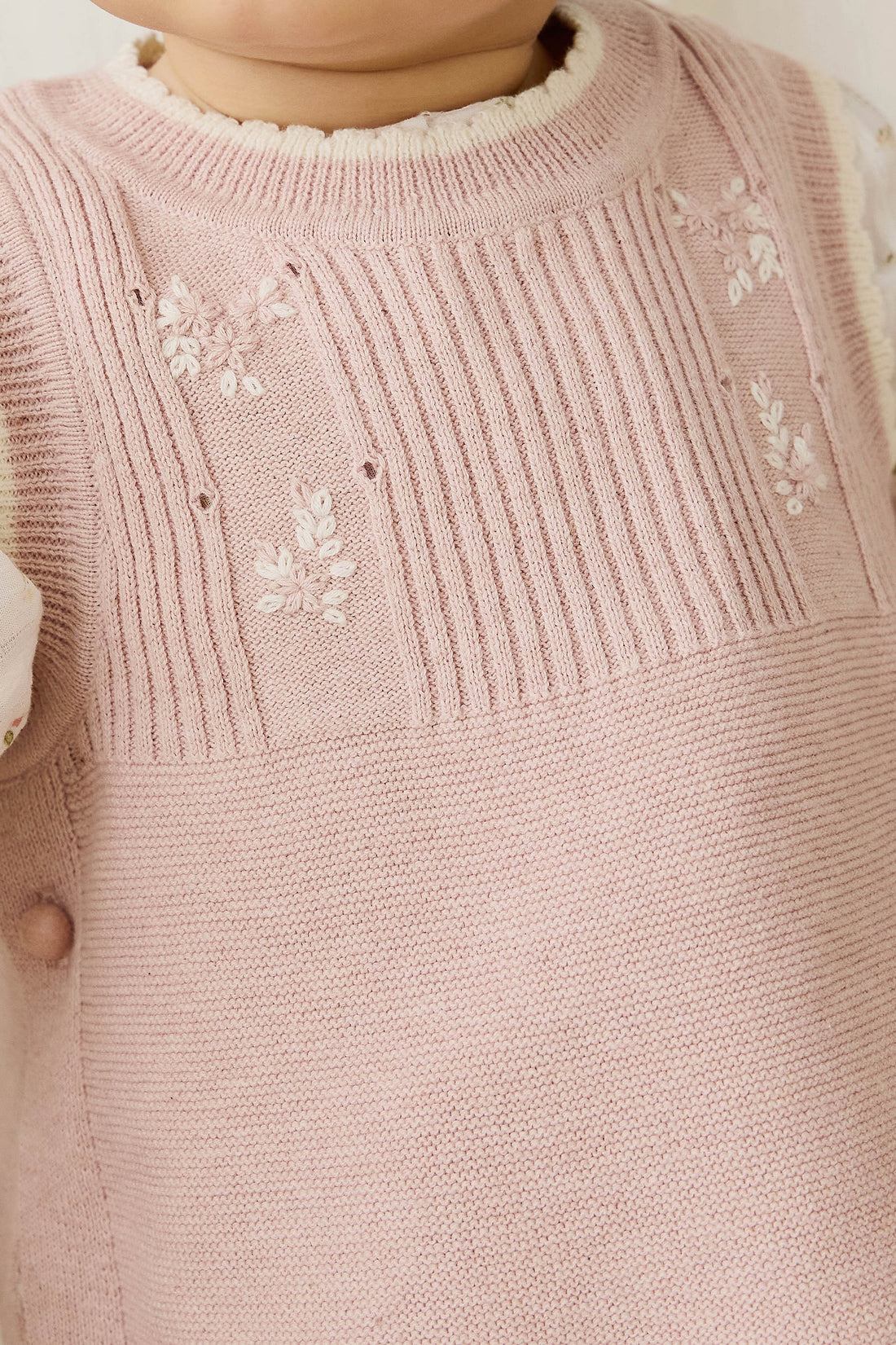 Abbie Knitted Top - Sweetpea Marle Abbie Flower Childrens Top from Jamie Kay Australia
