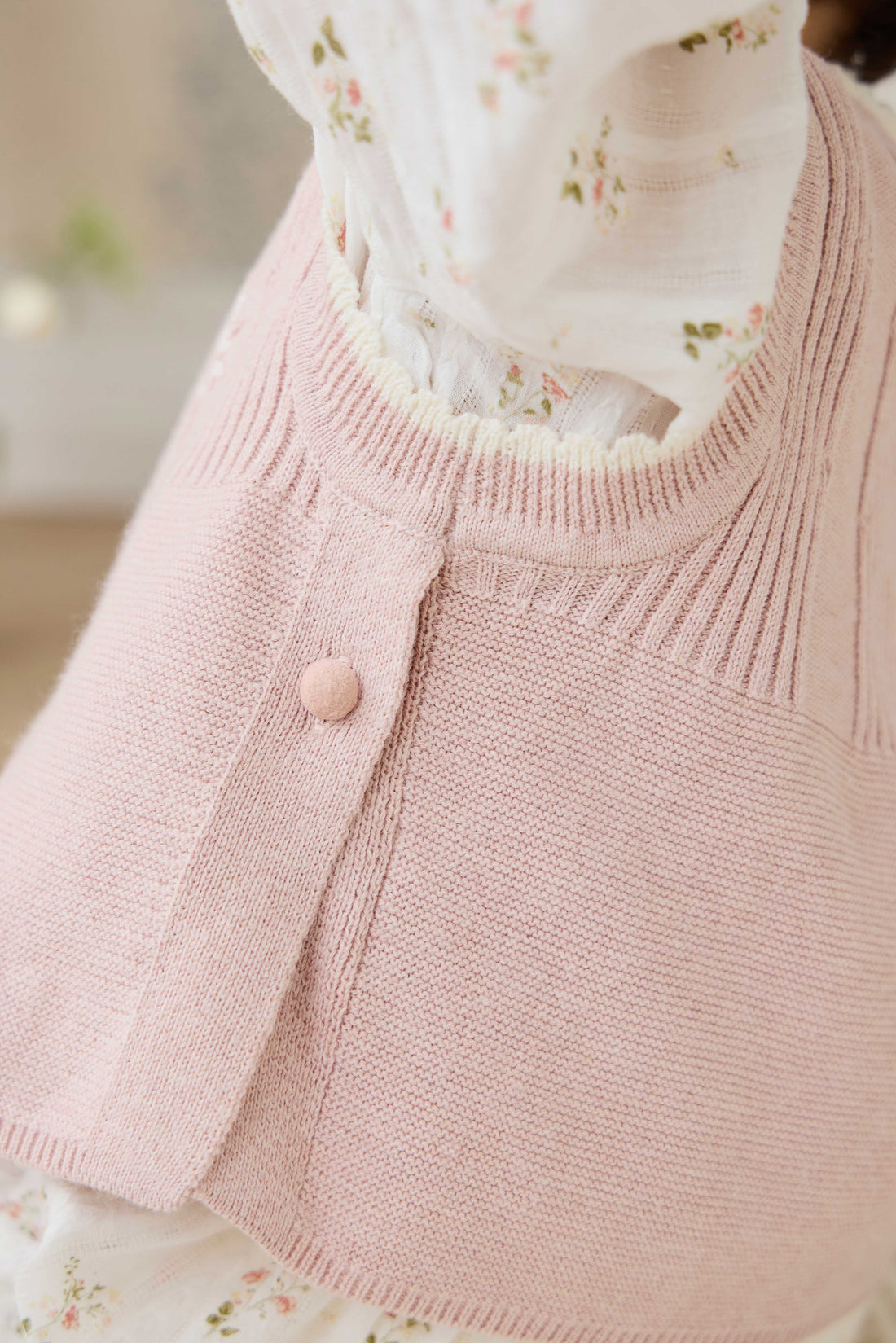 Abbie Knitted Top - Sweetpea Marle Abbie Flower Childrens Top from Jamie Kay Australia