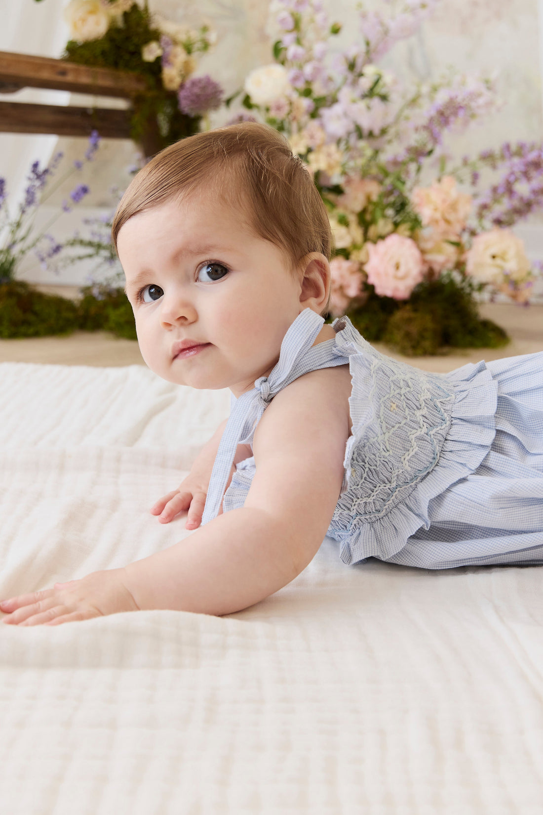 Organic Cotton Desiree Playsuit - Petite Check Childrens Playsuit from Jamie Kay Australia