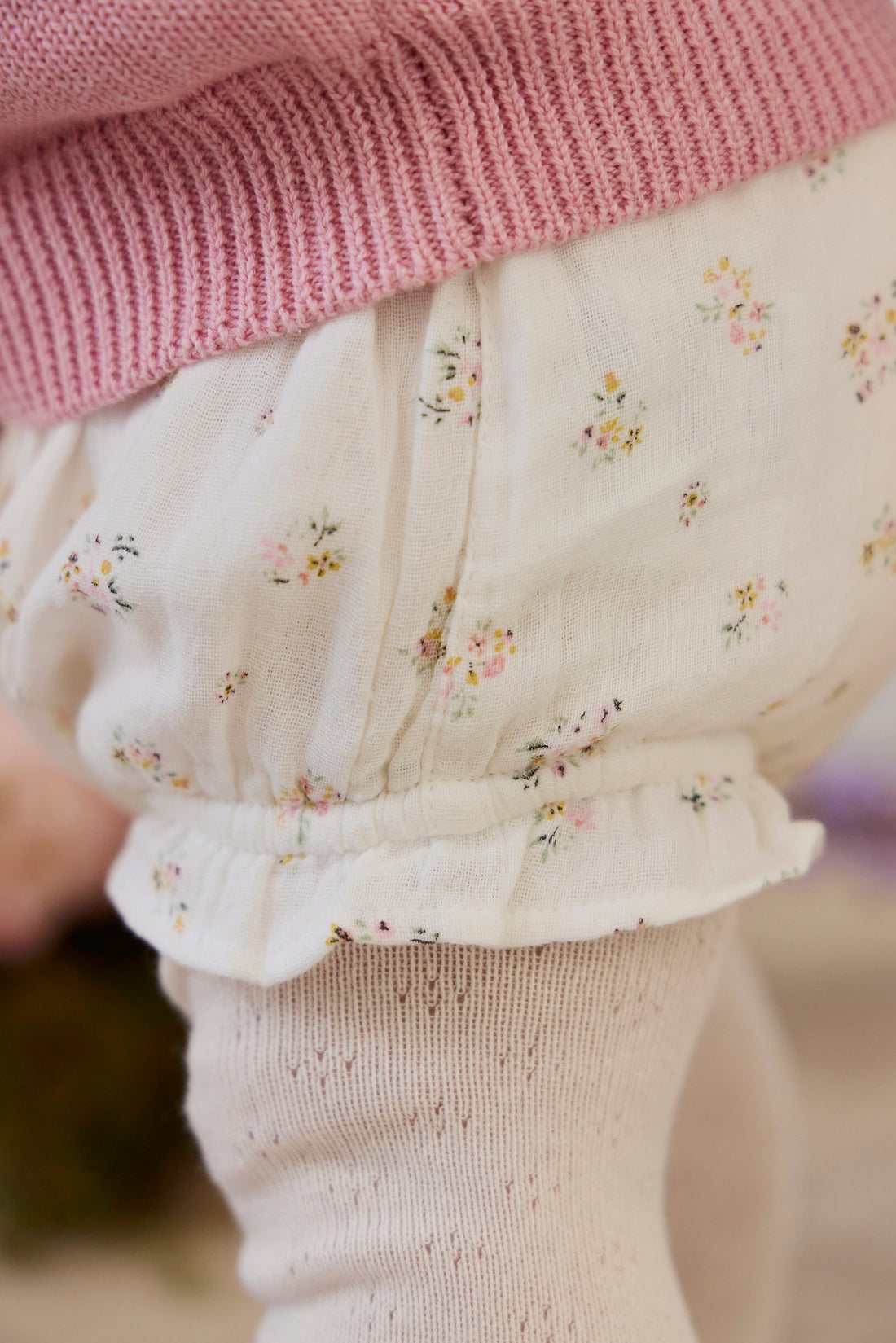 Organic Cotton Muslin Frill Bloomer - Ayla Whisper Childrens Bloomer from Jamie Kay Australia