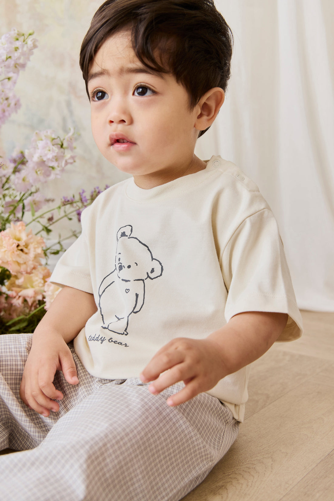 Organic Cotton Bjorn Tee - Snuggle Buddy Cloud Childrens Top from Jamie Kay Australia