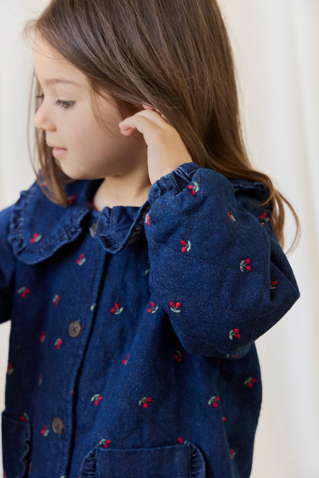Amandine Jacket - Cerise Denim Childrens Jacket from Jamie Kay Australia