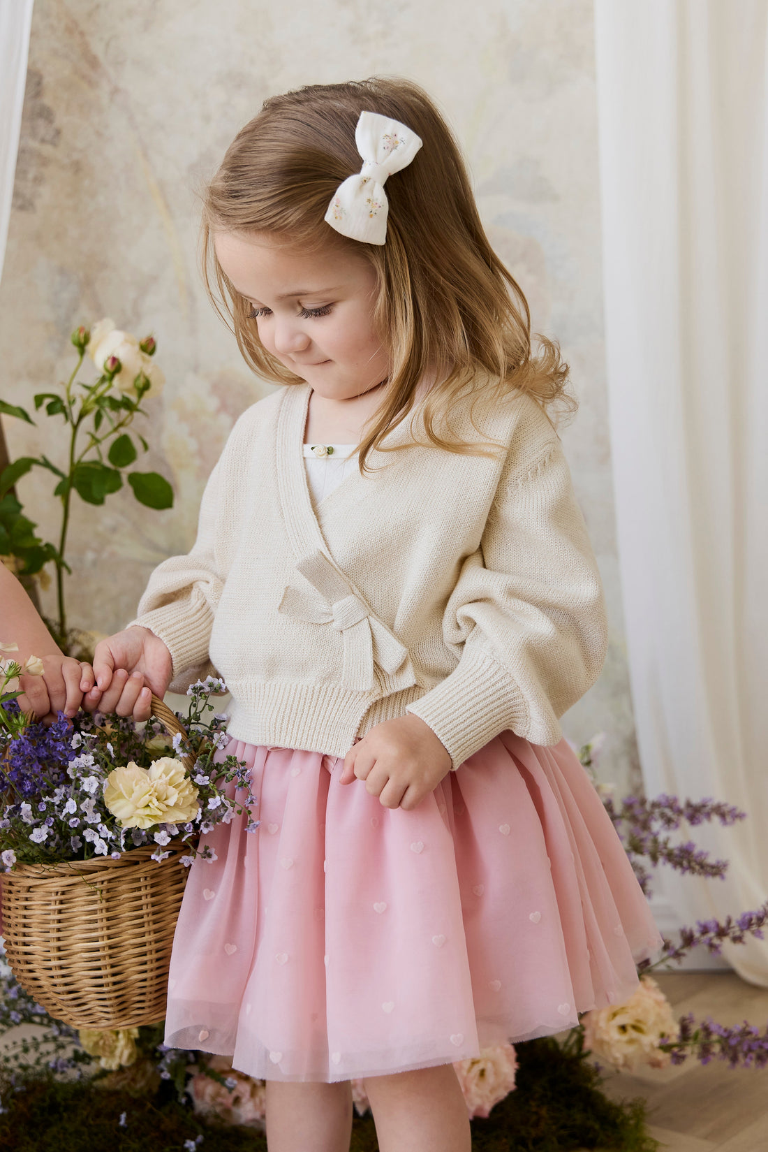 Lottie Skirt - Petite Heart Carnation Childrens Skirt from Jamie Kay Australia