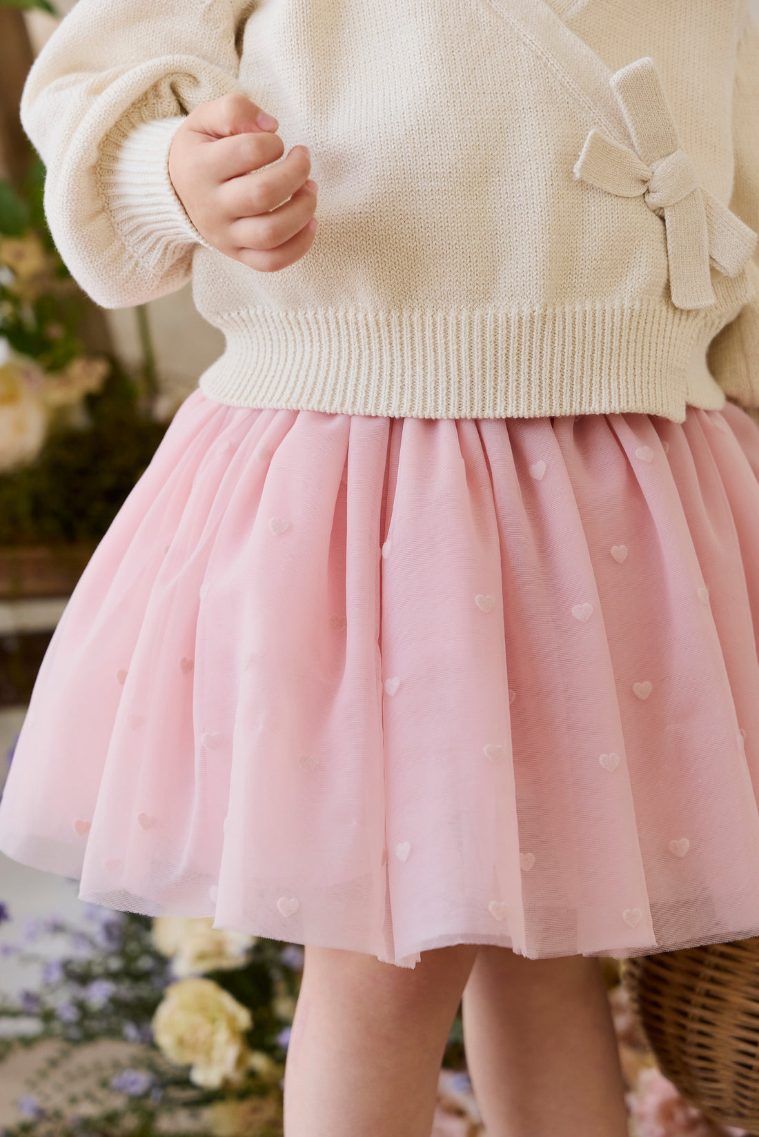 Lottie Skirt - Petite Heart Carnation Childrens Skirt from Jamie Kay Australia