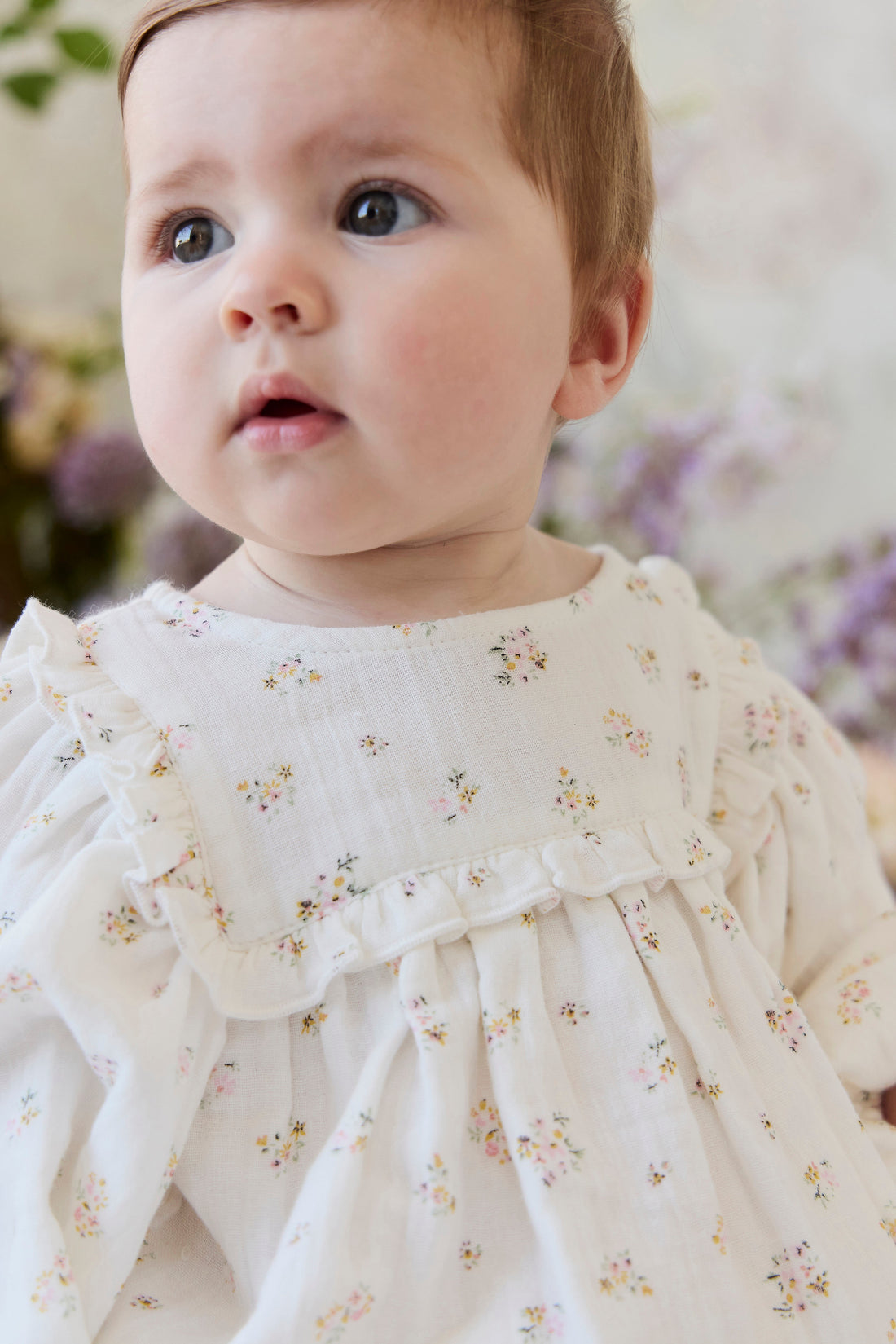 Organic Cotton Muslin Frances Playsuit-Ayla Whisper Childrens Playsuit from Jamie Kay Australia