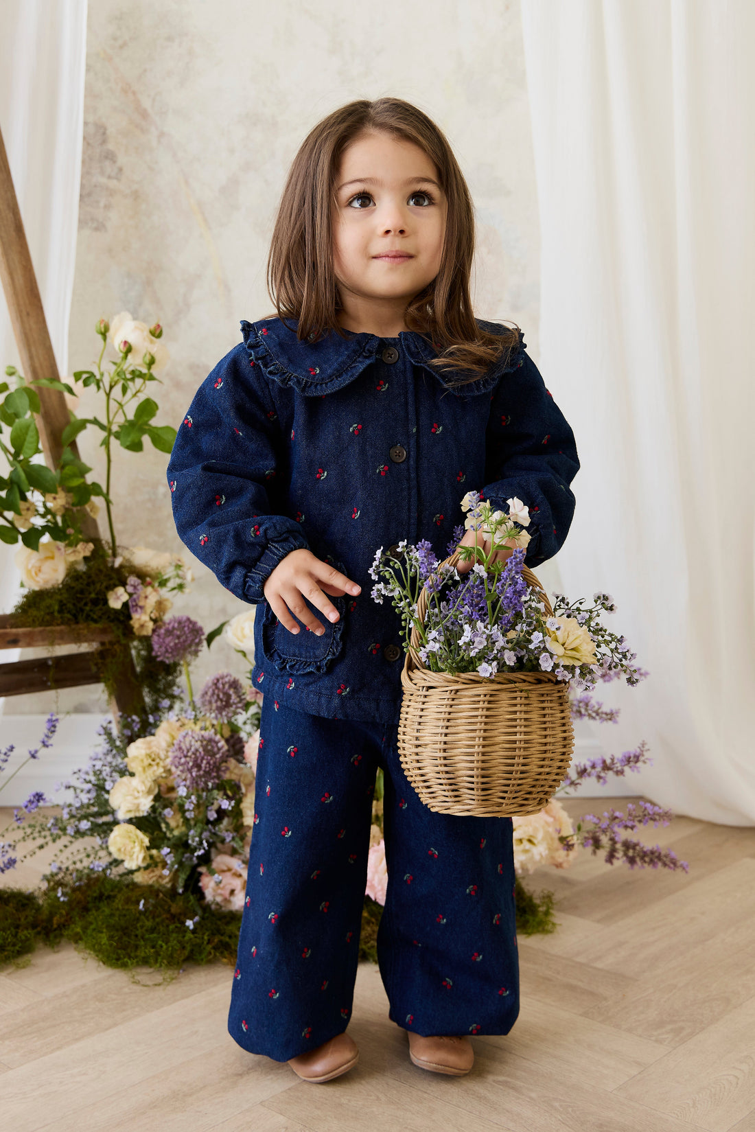 Amandine Pant - Cerise Denim Childrens Pant from Jamie Kay Australia