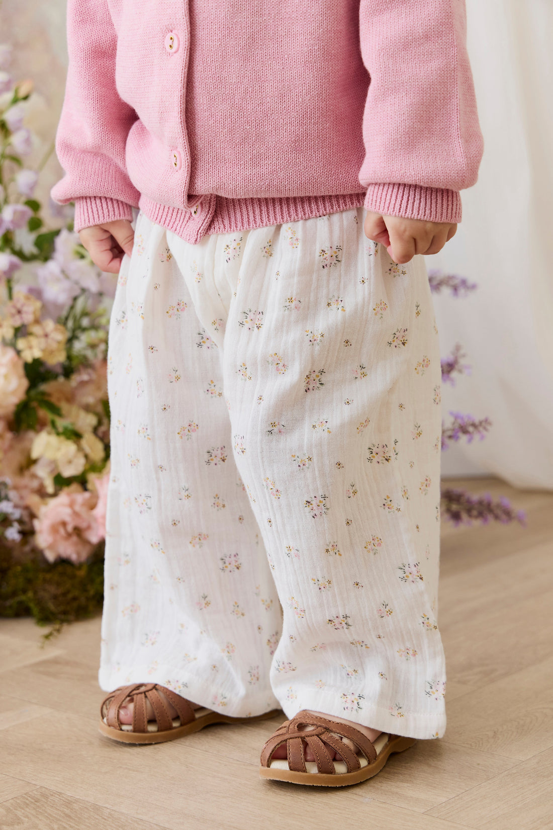 Organic Cotton Muslin Odette Pant - Ayla Whisper Childrens Pant from Jamie Kay Australia