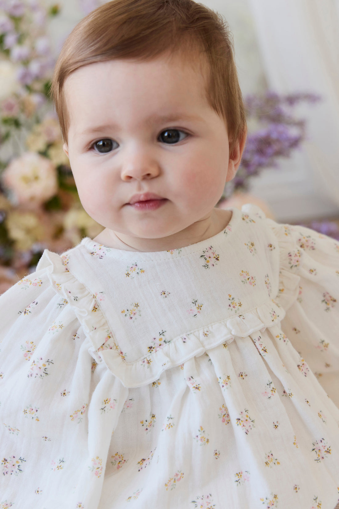 Organic Cotton Muslin Frances Playsuit-Ayla Whisper Childrens Playsuit from Jamie Kay Australia