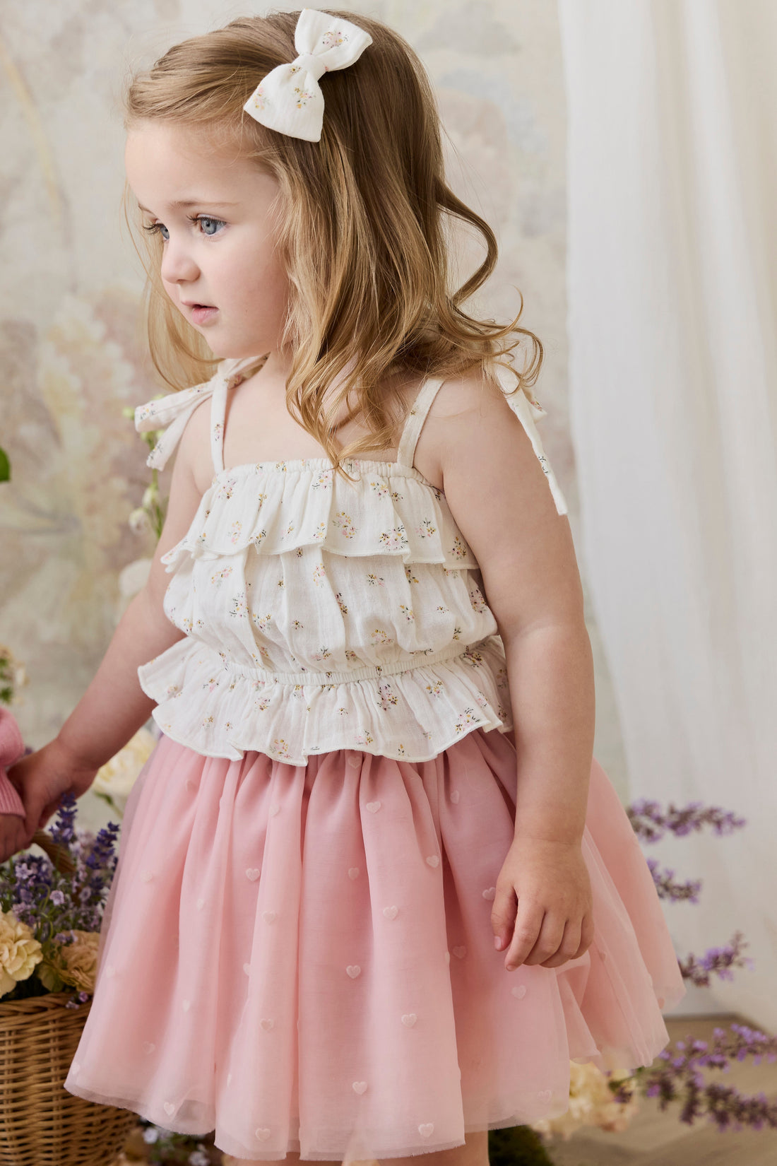 Lottie Skirt - Petite Heart Carnation Childrens Skirt from Jamie Kay Australia