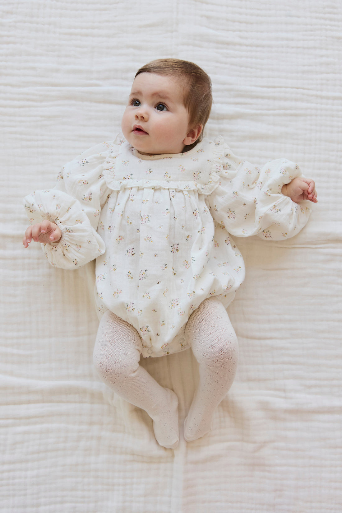 Organic Cotton Muslin Frances Playsuit-Ayla Whisper Childrens Playsuit from Jamie Kay Australia