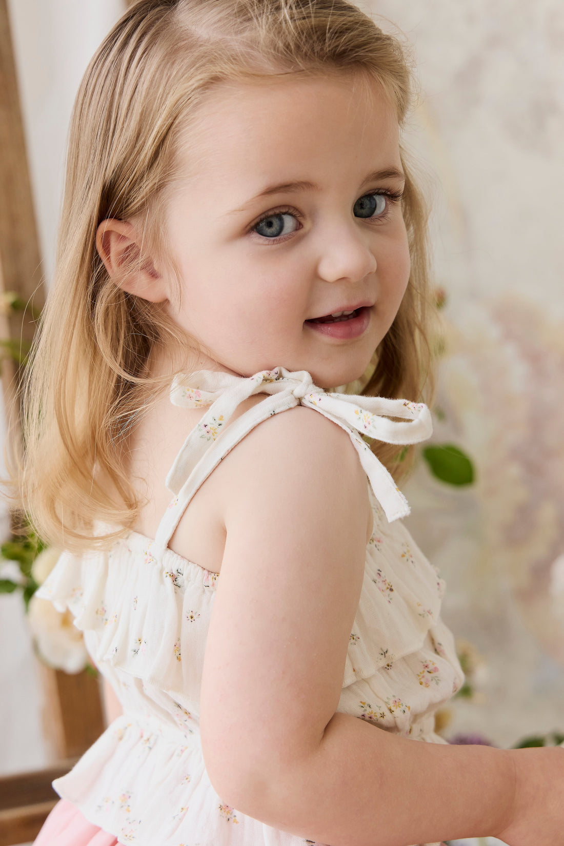 Organic Cotton Muslin Harriet Top - Ayla Whisper Childrens Top from Jamie Kay Australia