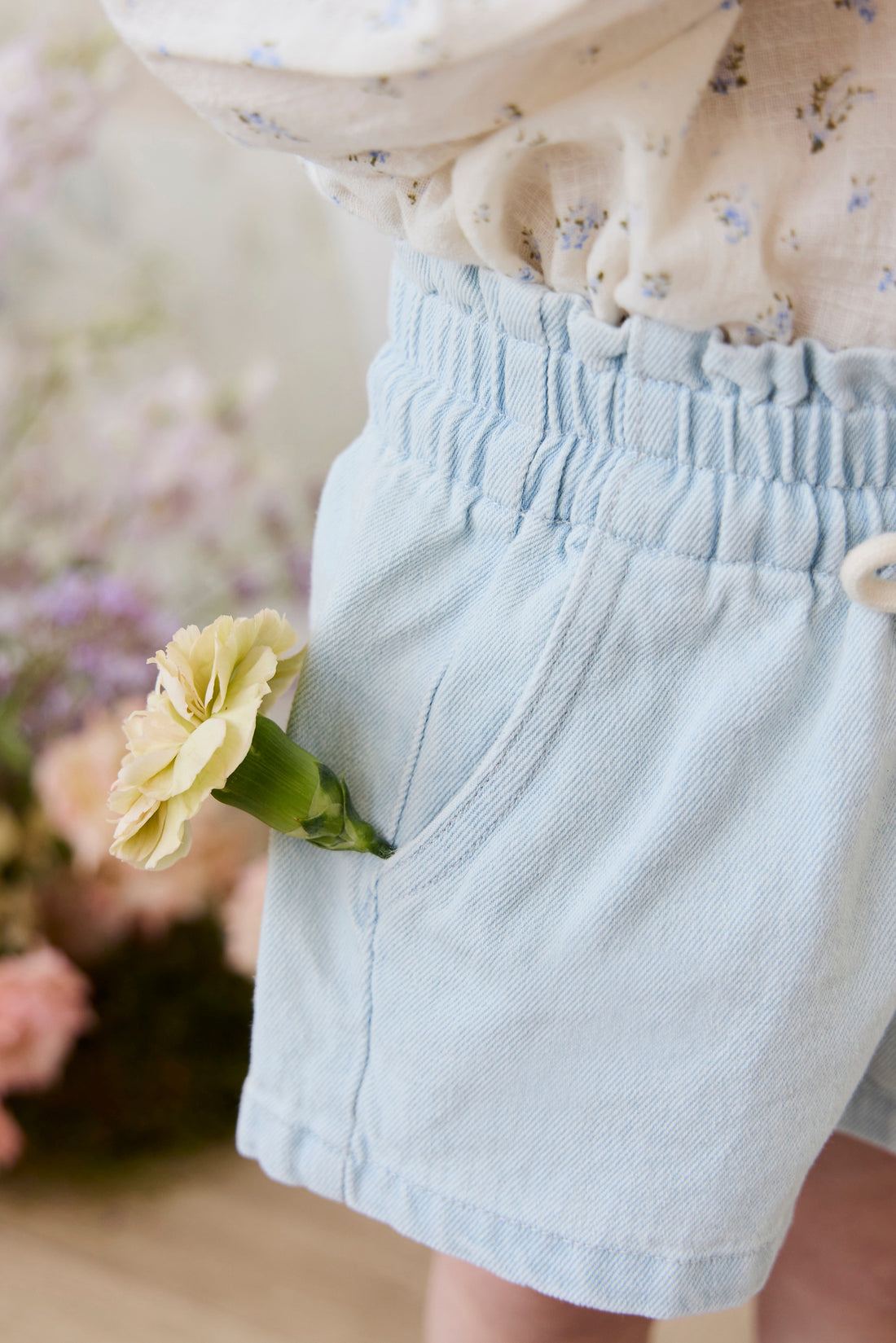 Gaelle Short - Summer Clouds Childrens Shorts from Jamie Kay Australia