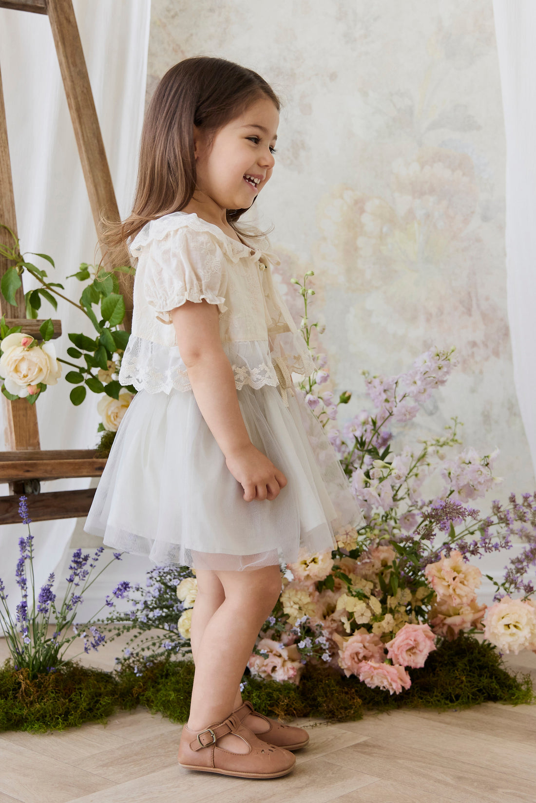 Marceline Top - Natural Childrens Top from Jamie Kay Australia