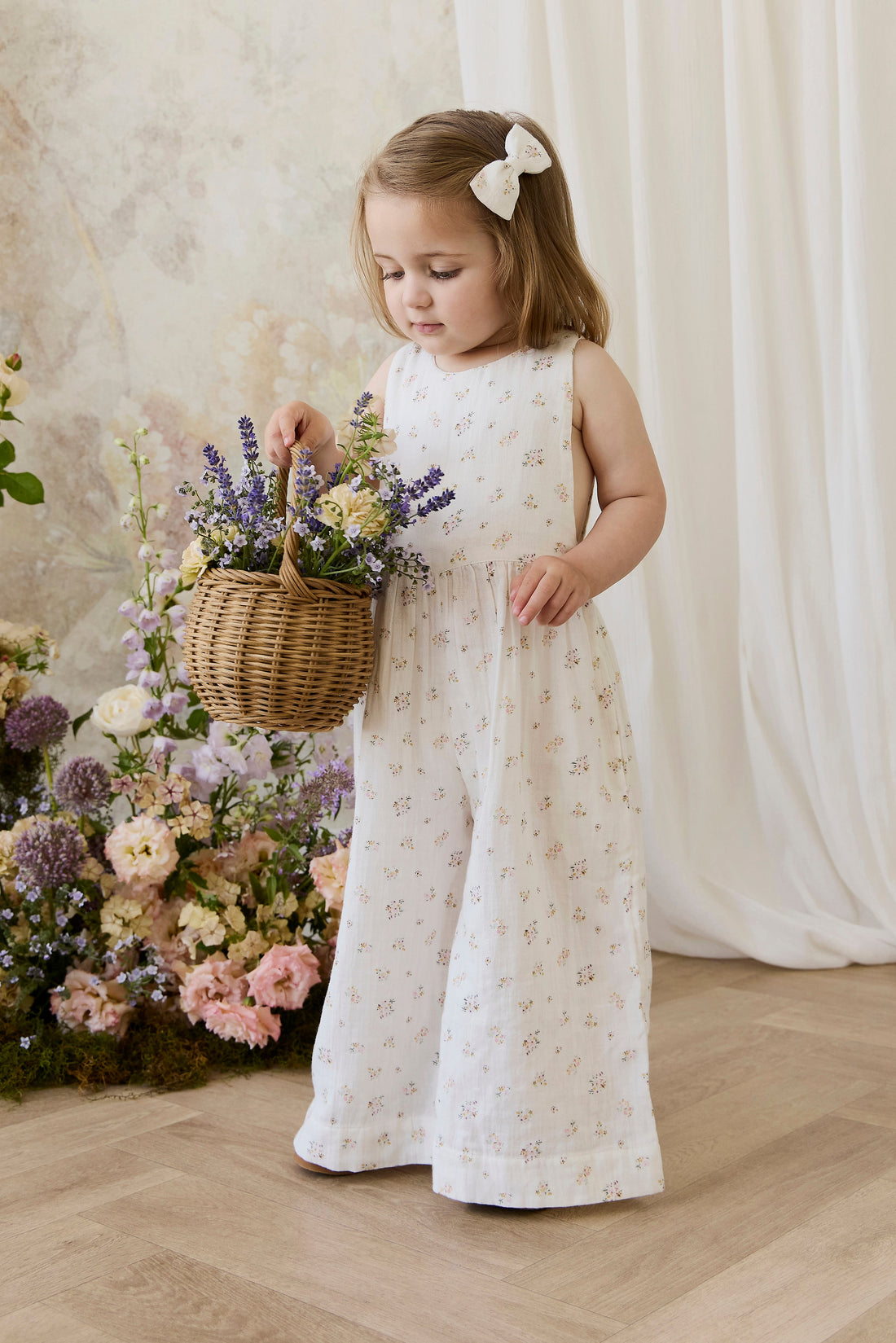 Organic Cotton Muslin Marceline Jumpsuit - Ayla Whisper Childrens Jumpsuit from Jamie Kay Australia