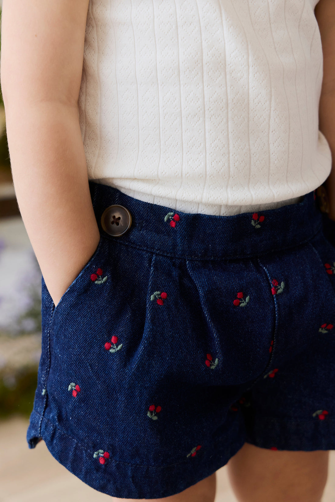 Jardine Short - Cerise Denim Childrens Short from Jamie Kay Australia