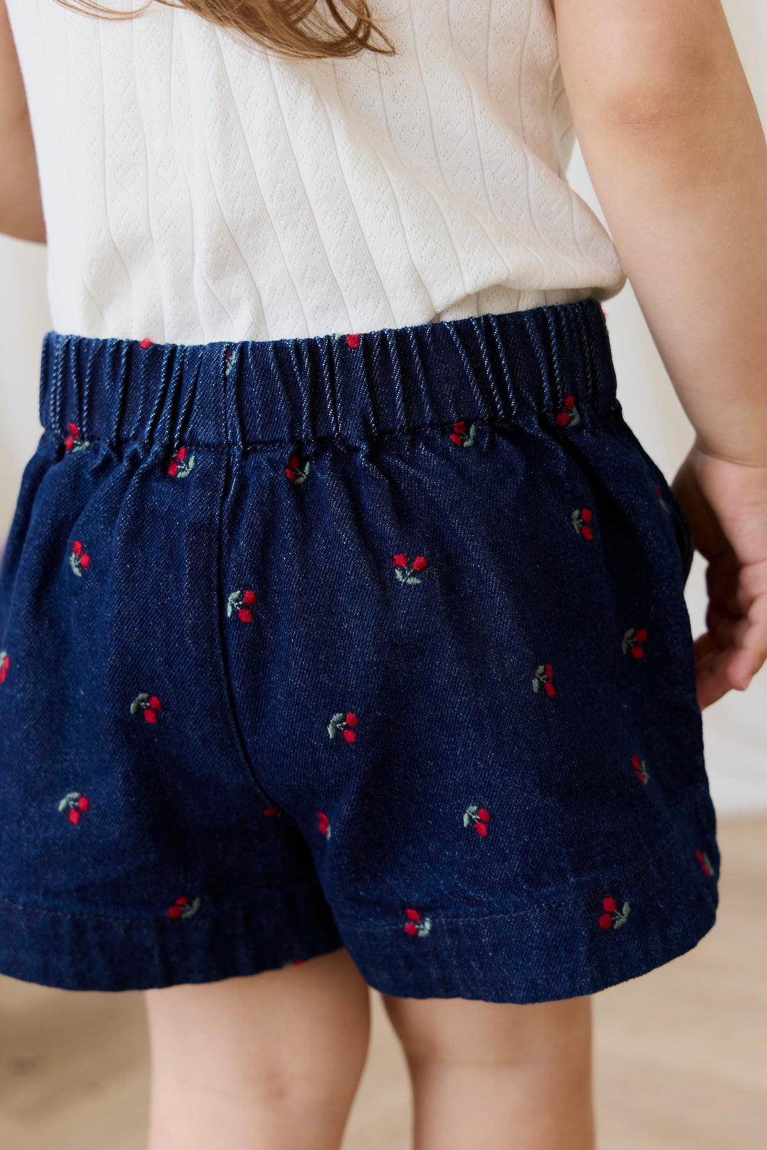 Jardine Short - Cerise Denim Childrens Short from Jamie Kay Australia