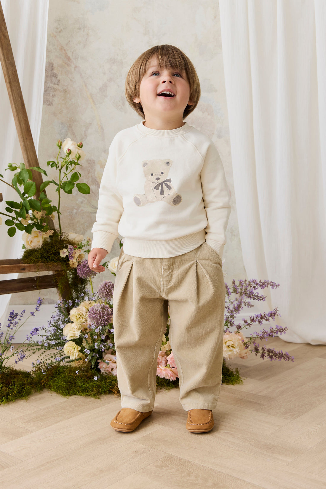 Organic Cotton Hayes Sweatshirt - Theo Teddy Cloud Childrens Top from Jamie Kay Australia