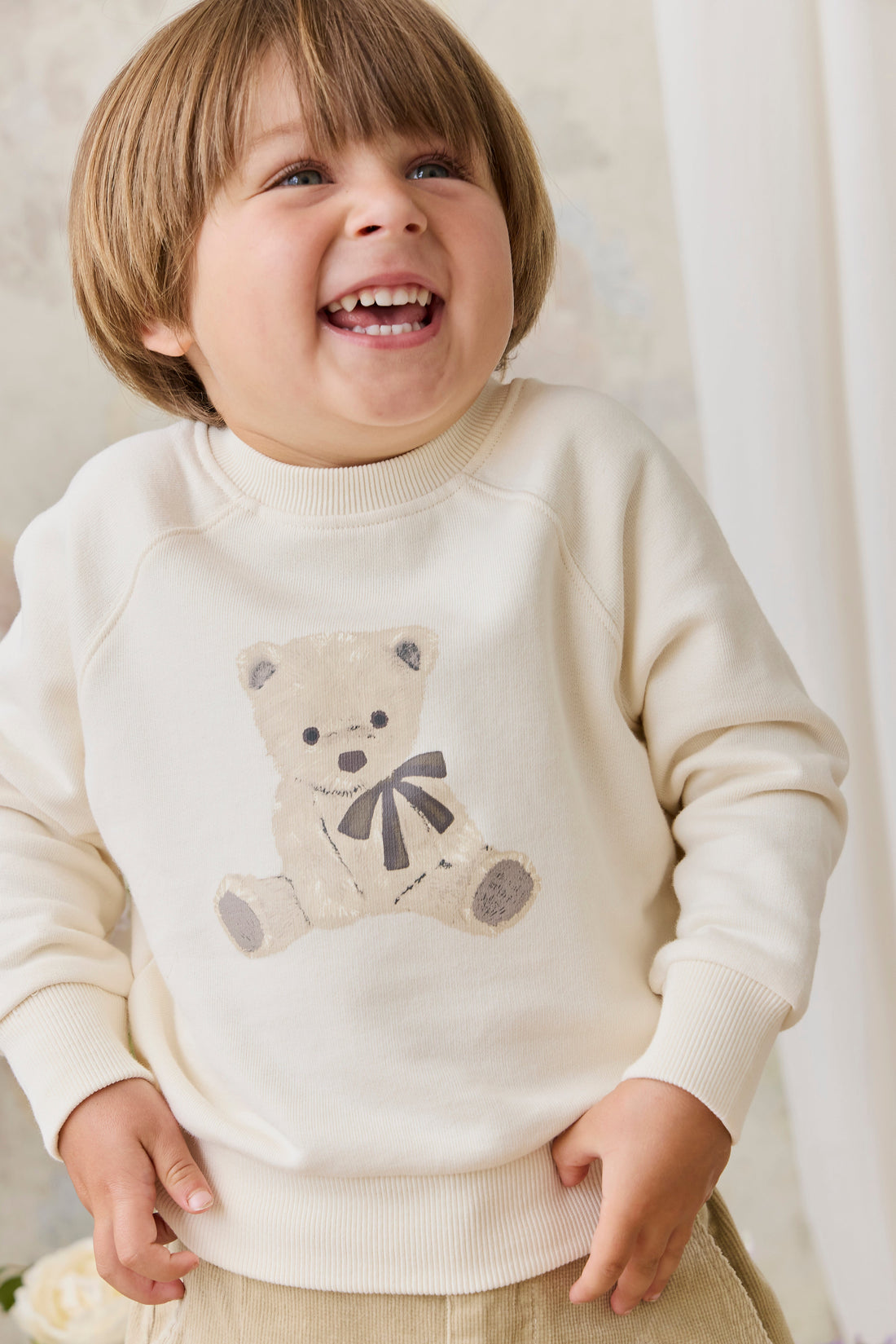 Organic Cotton Hayes Sweatshirt - Theo Teddy Cloud Childrens Top from Jamie Kay Australia