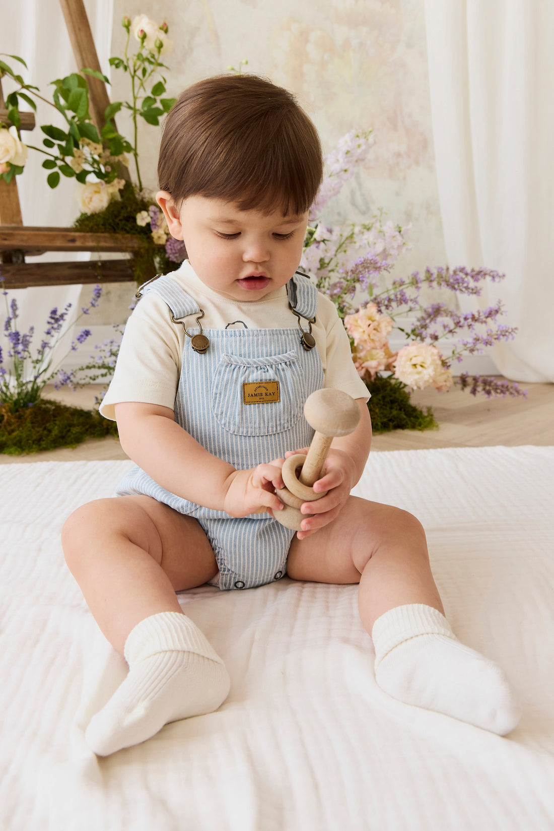 Denver Playsuit - Sunday Stripe Childrens Playsuit from Jamie Kay Australia