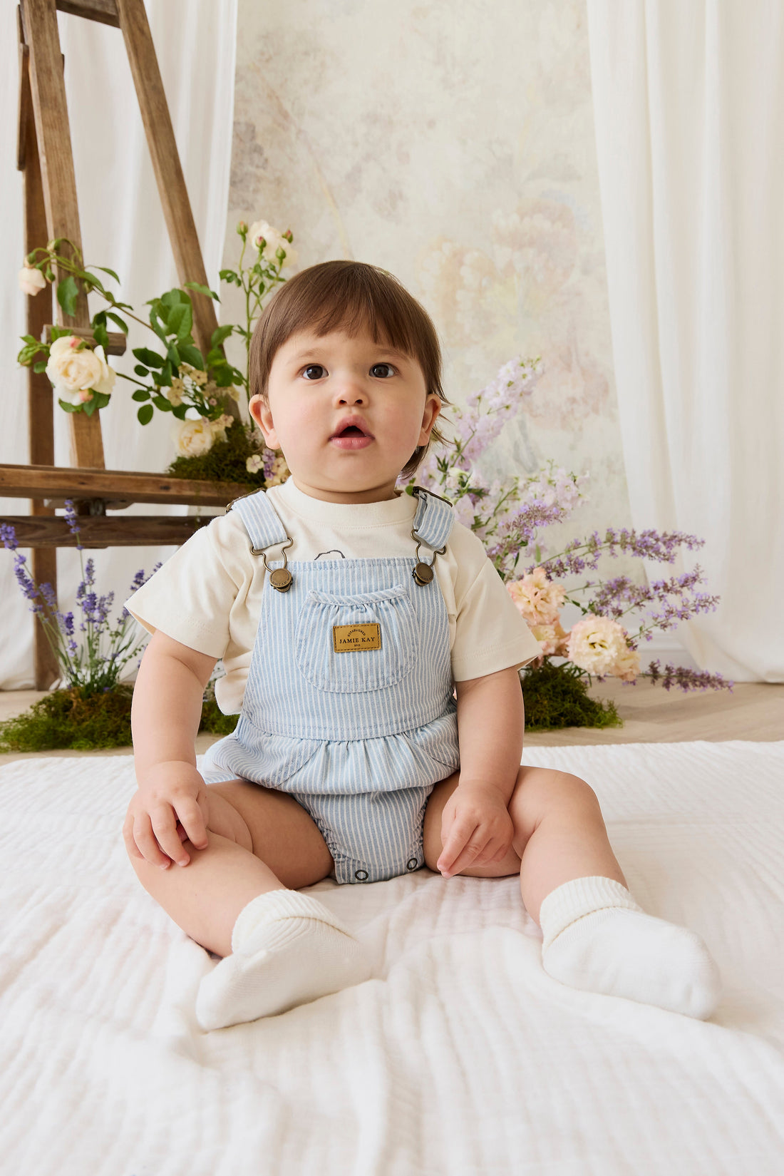 Denver Playsuit - Sunday Stripe Childrens Playsuit from Jamie Kay Australia