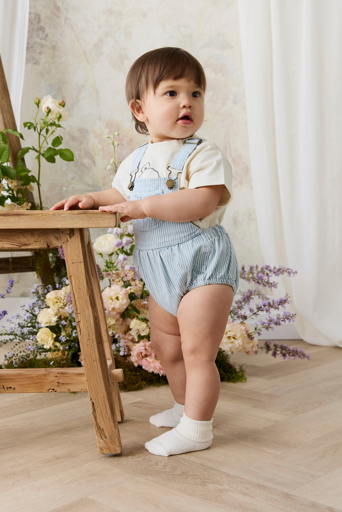 Denver Playsuit - Sunday Stripe Childrens Playsuit from Jamie Kay Australia