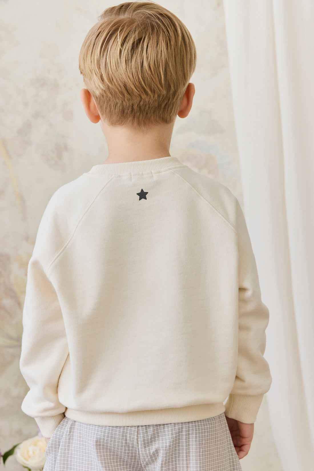 Organic Cotton Hayes Sweatshirt - We're All Family Cloud Childrens Top from Jamie Kay Australia