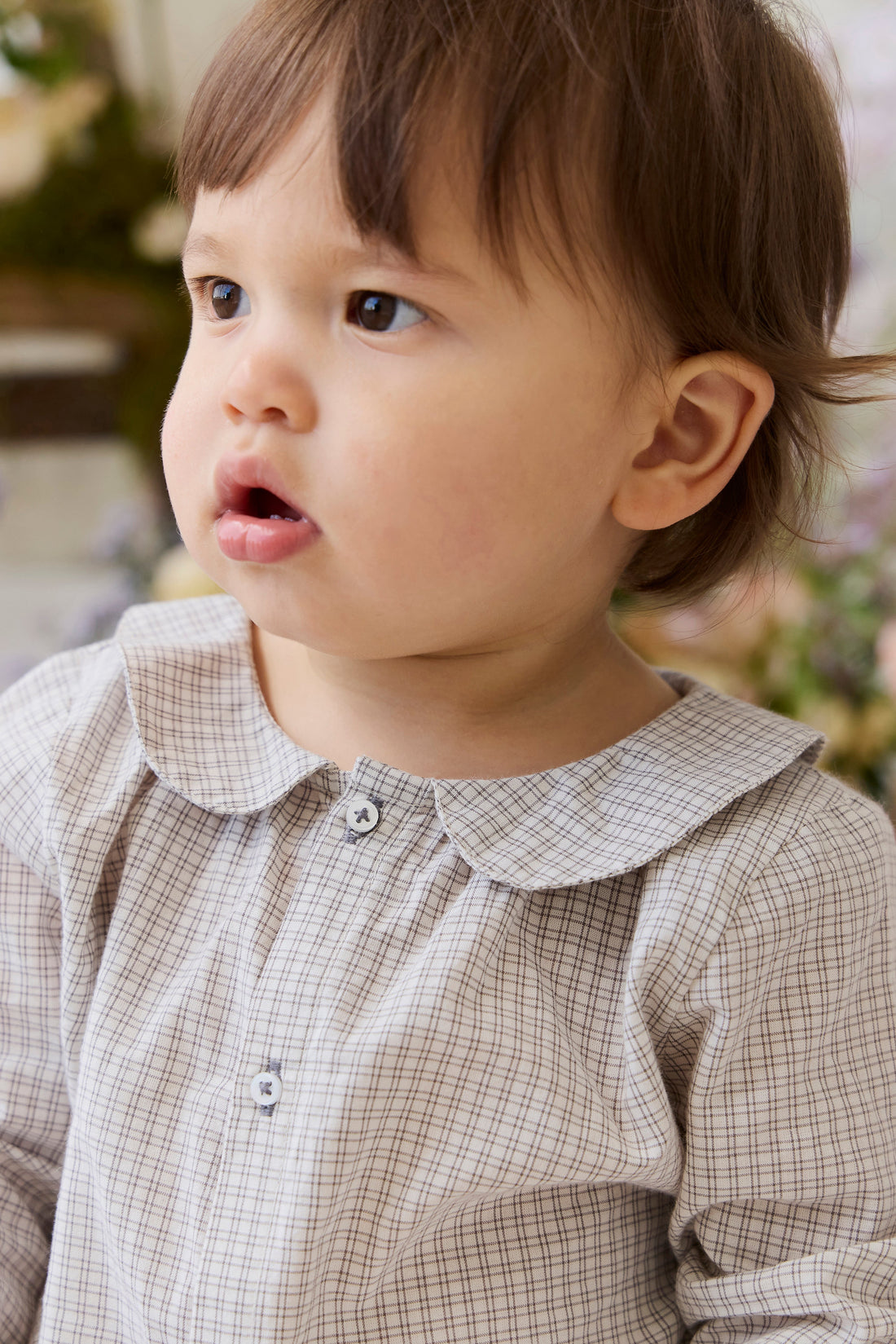 Organic Cotton Gabriel Top - Cloud Check Childrens Top from Jamie Kay Australia