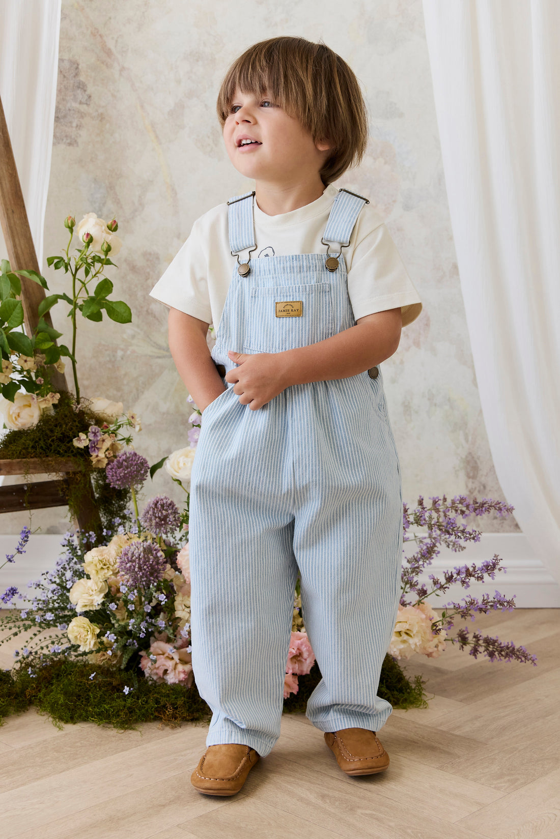 Cecil Overall - Sunday Stripe Childrens Overall from Jamie Kay Australia