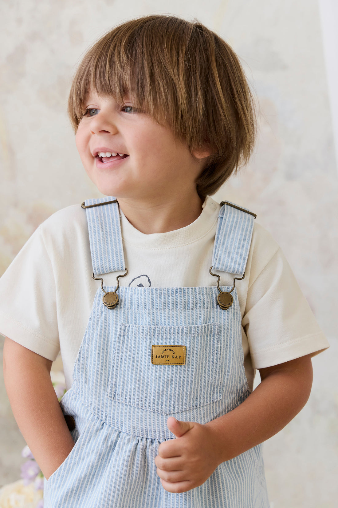 Cecil Overall - Sunday Stripe Childrens Overall from Jamie Kay Australia