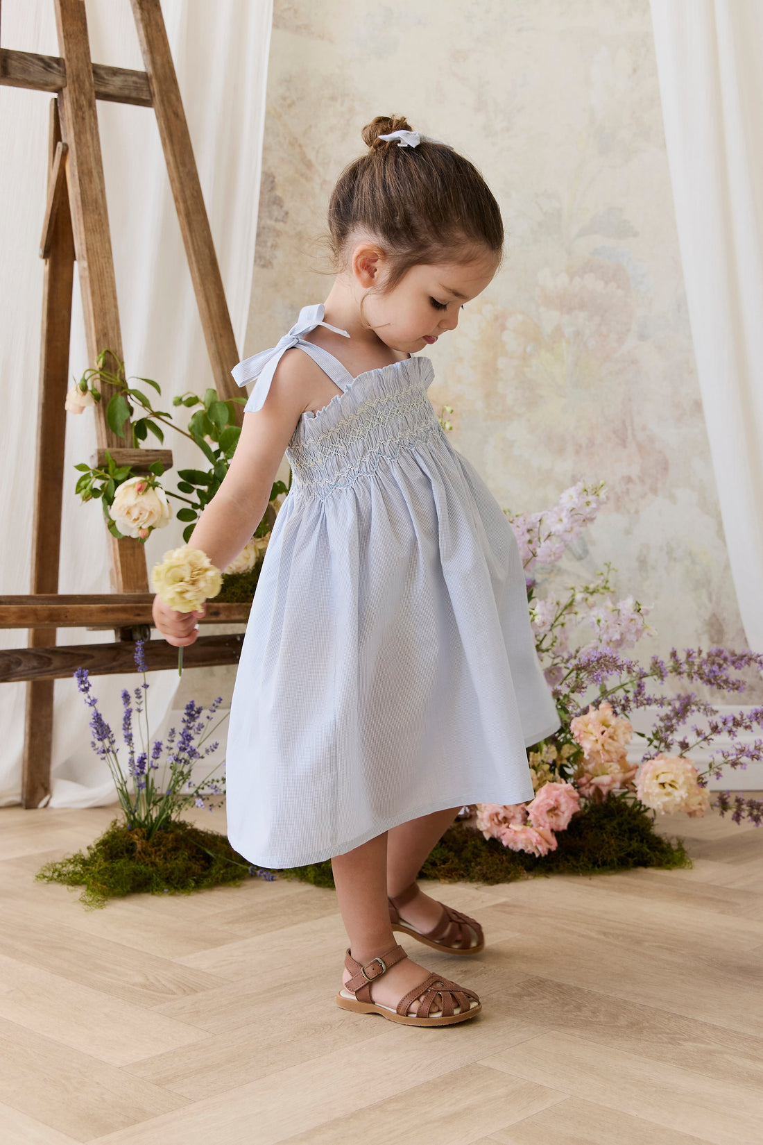 Organic Cotton Desiree Dress - Petite Check Childrens Dress from Jamie Kay Australia