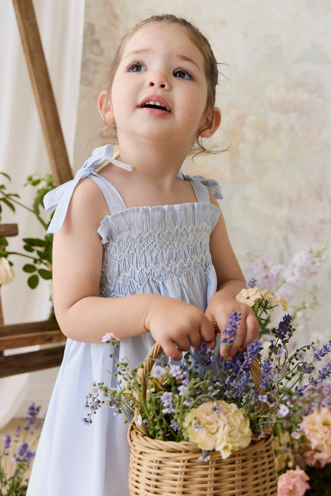 Organic Cotton Desiree Dress - Petite Check Childrens Dress from Jamie Kay Australia