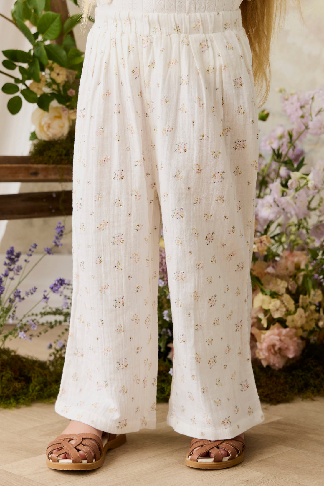Organic Cotton Muslin Odette Pant - Ayla Whisper Childrens Pant from Jamie Kay Australia