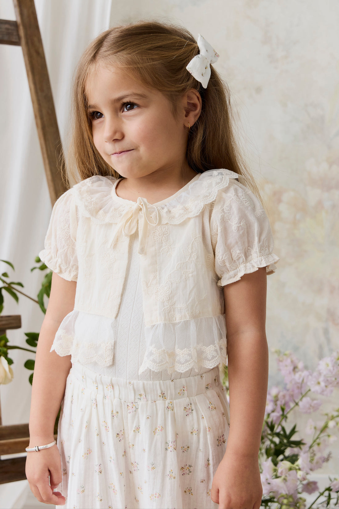 Marceline Top - Natural Childrens Top from Jamie Kay Australia