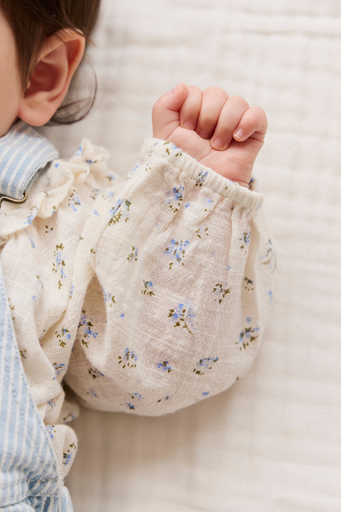 Organic Cotton Nathalie Blouse - Juniper Fields Blue Childrens Top from Jamie Kay Australia