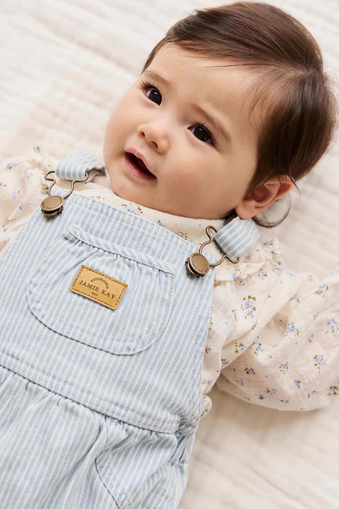 Organic Cotton Nathalie Blouse - Juniper Fields Blue Childrens Top from Jamie Kay Australia