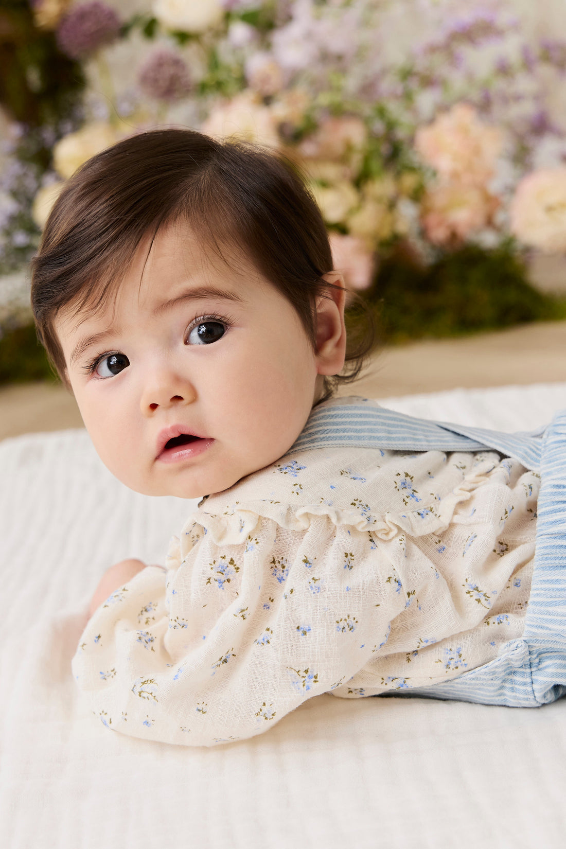 Organic Cotton Nathalie Blouse - Juniper Fields Blue Childrens Top from Jamie Kay Australia