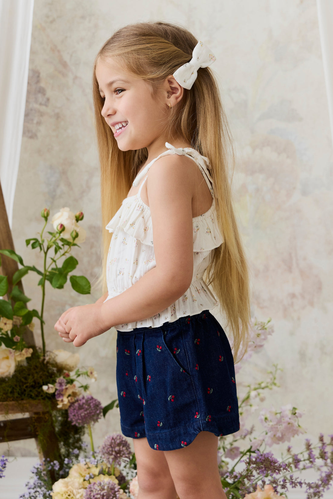 Jardine Short - Cerise Denim Childrens Short from Jamie Kay Australia