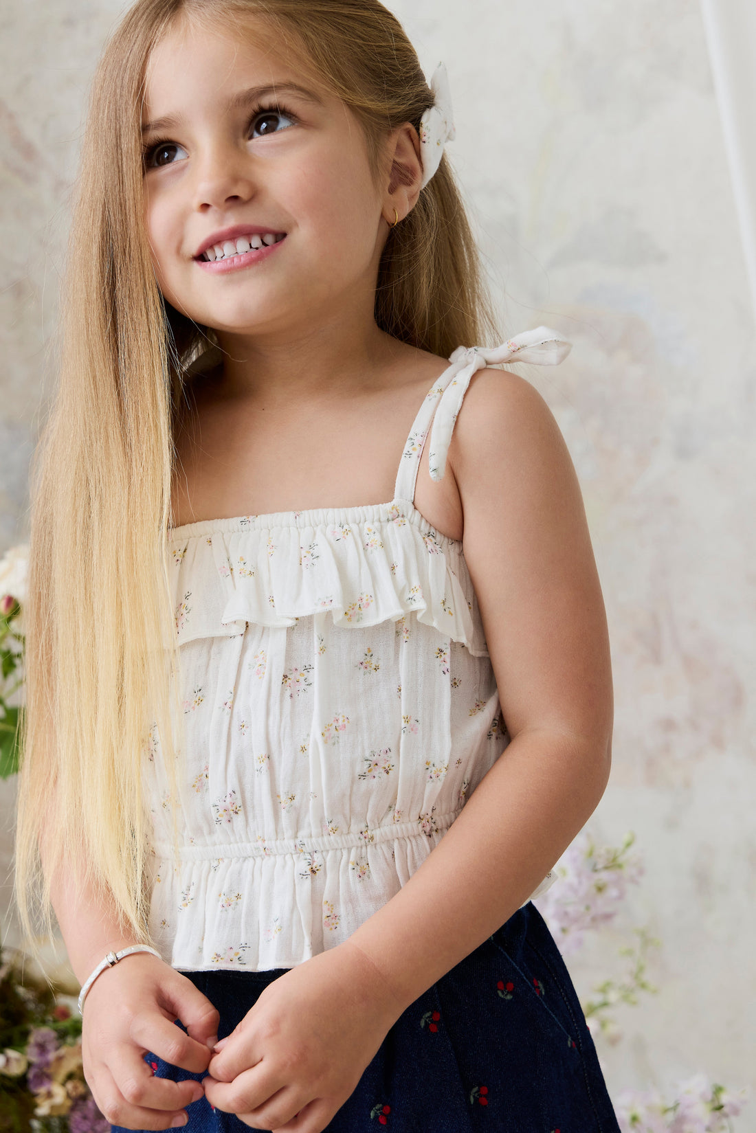 Organic Cotton Muslin Harriet Top - Ayla Whisper Childrens Top from Jamie Kay Australia