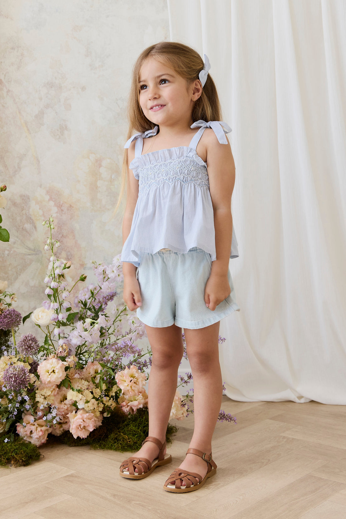 Organic Cotton Desiree Top - Petite Check Childrens Top from Jamie Kay Australia