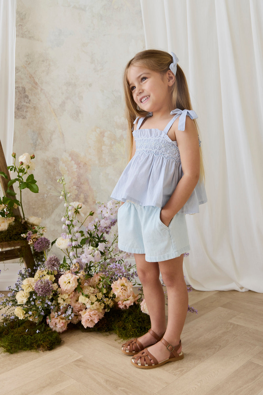 Organic Cotton Desiree Top - Petite Check Childrens Top from Jamie Kay Australia