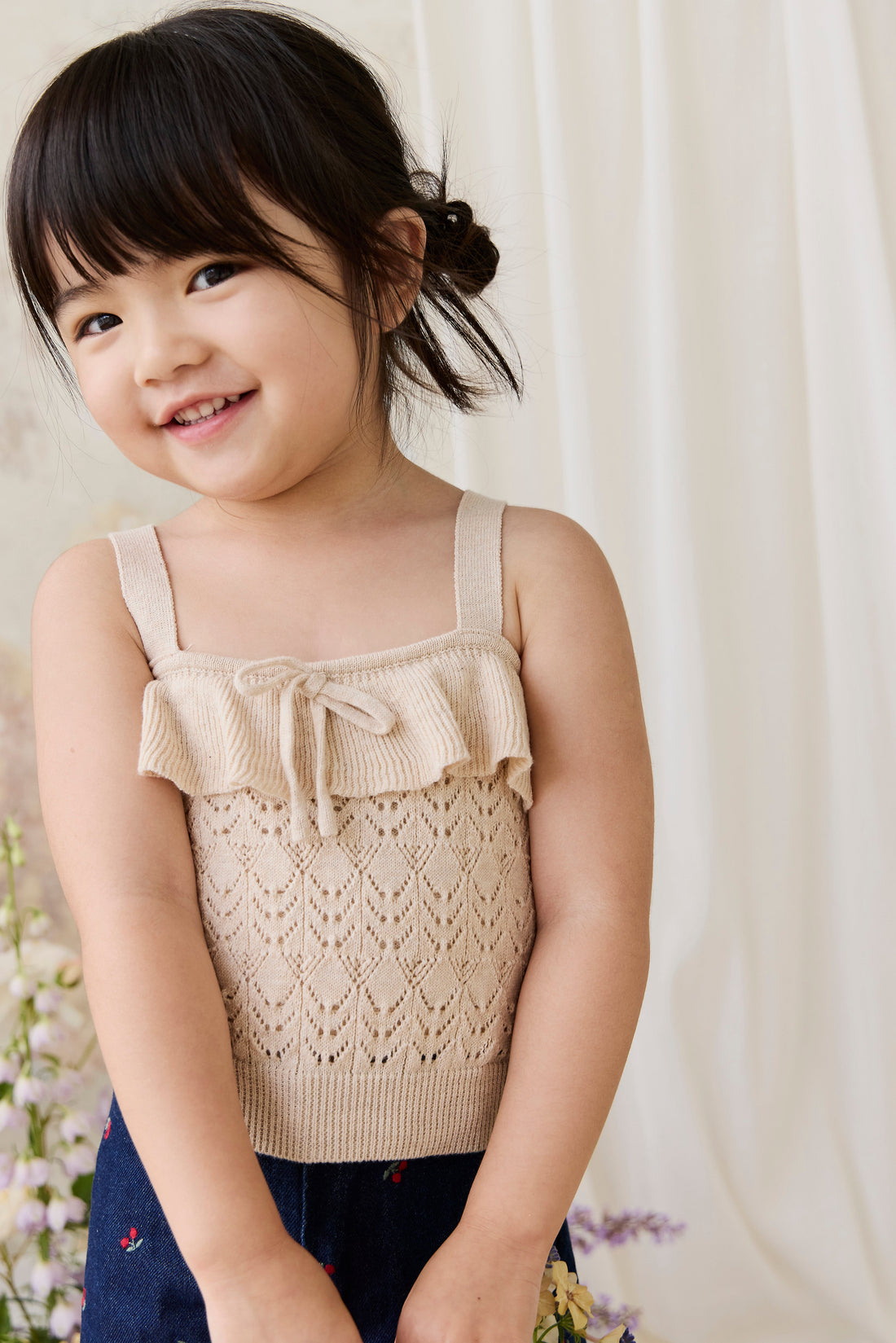 Melanie Top - Light Oatmeal Marle Childrens Top from Jamie Kay Australia