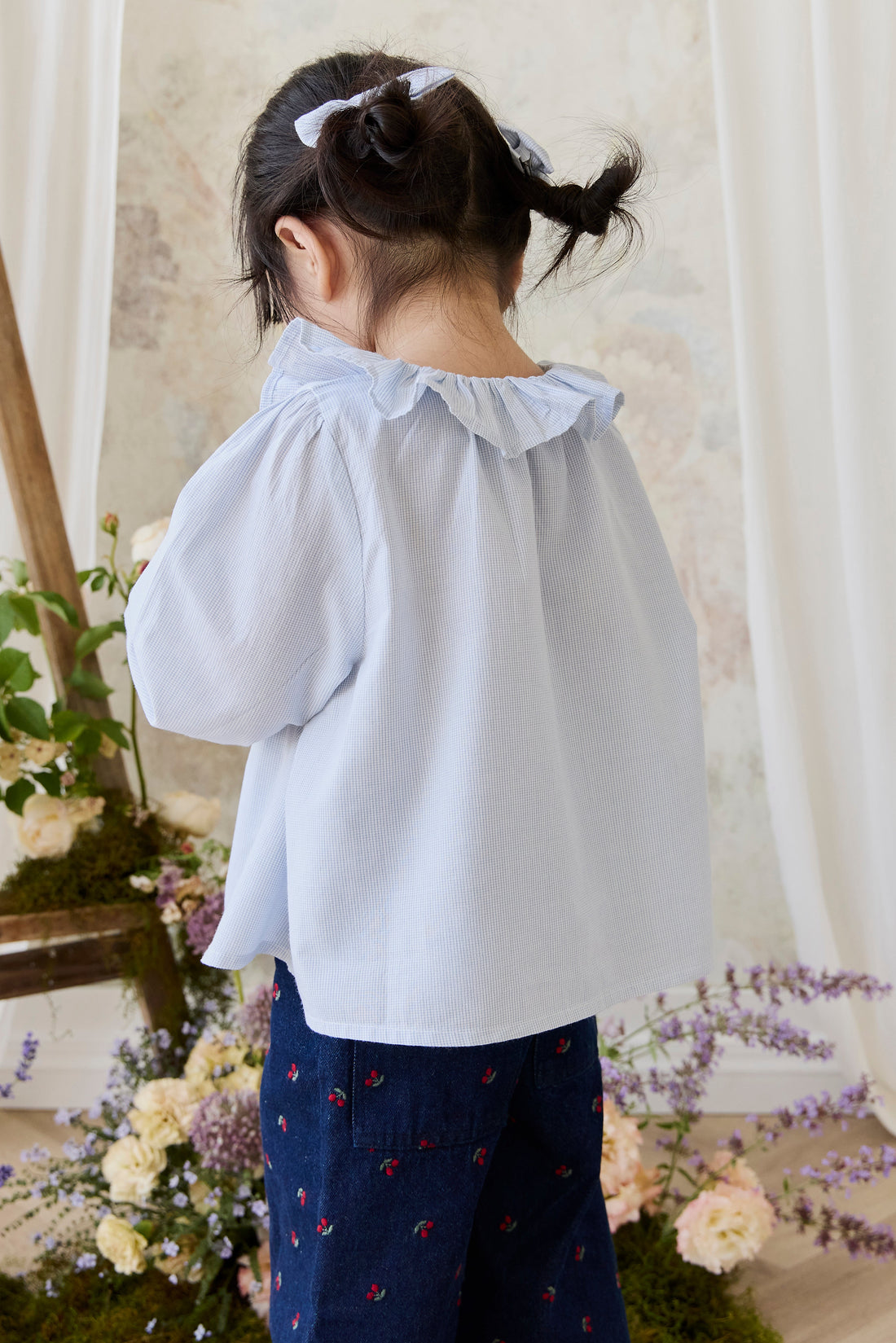 Organic Cotton Gaelle Top - Petite Check Childrens Top from Jamie Kay Australia