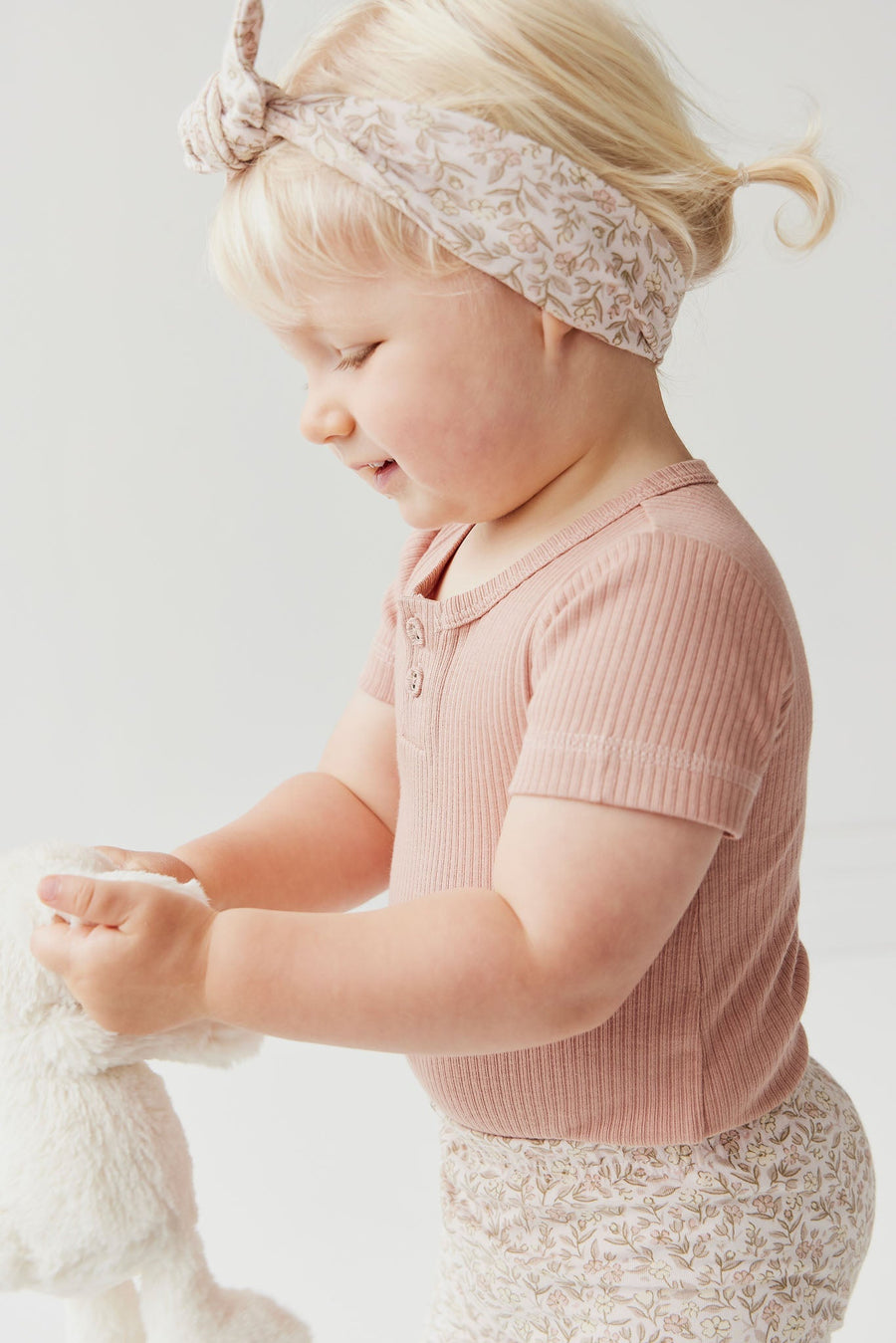 Organic Cotton Headband - Ariella Mauve Childrens Headband from Jamie Kay Australia