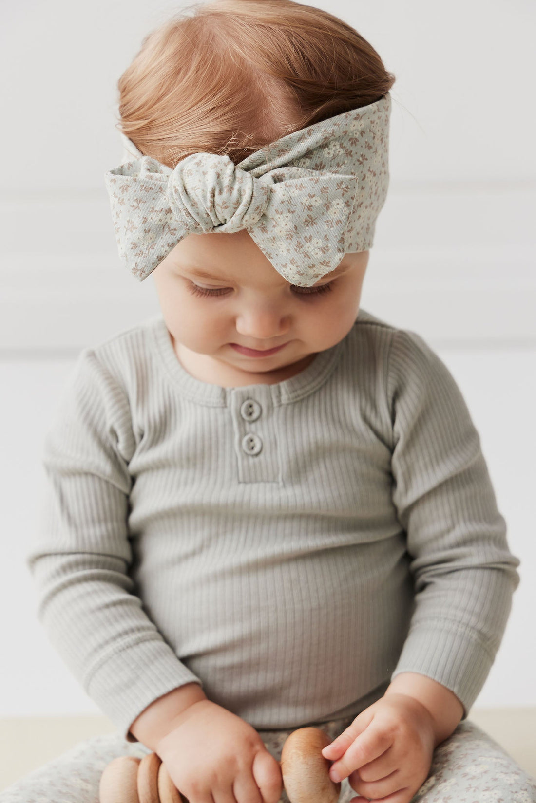 Organic Cotton Headband - Rosalie Fields Smoke Childrens Headband from Jamie Kay Australia