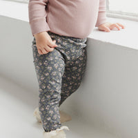 Organic Cotton Everyday Legging - Rosalie Floral Lava Childrens Legging from Jamie Kay Australia