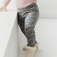 Organic Cotton Everyday Legging - Rosalie Floral Lava Childrens Legging from Jamie Kay Australia