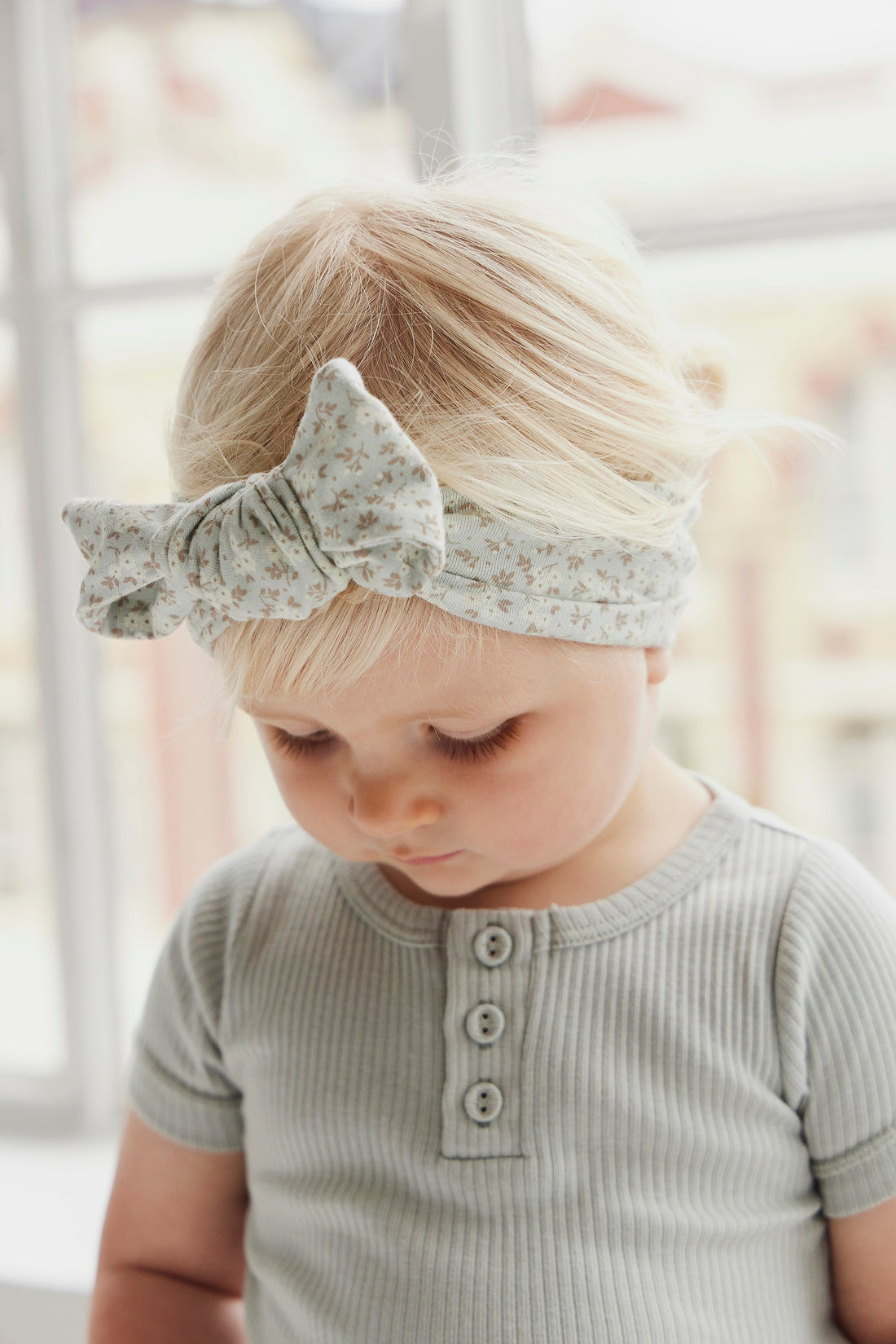 Organic Cotton Headband - Rosalie Fields Smoke Childrens Headband from Jamie Kay Australia