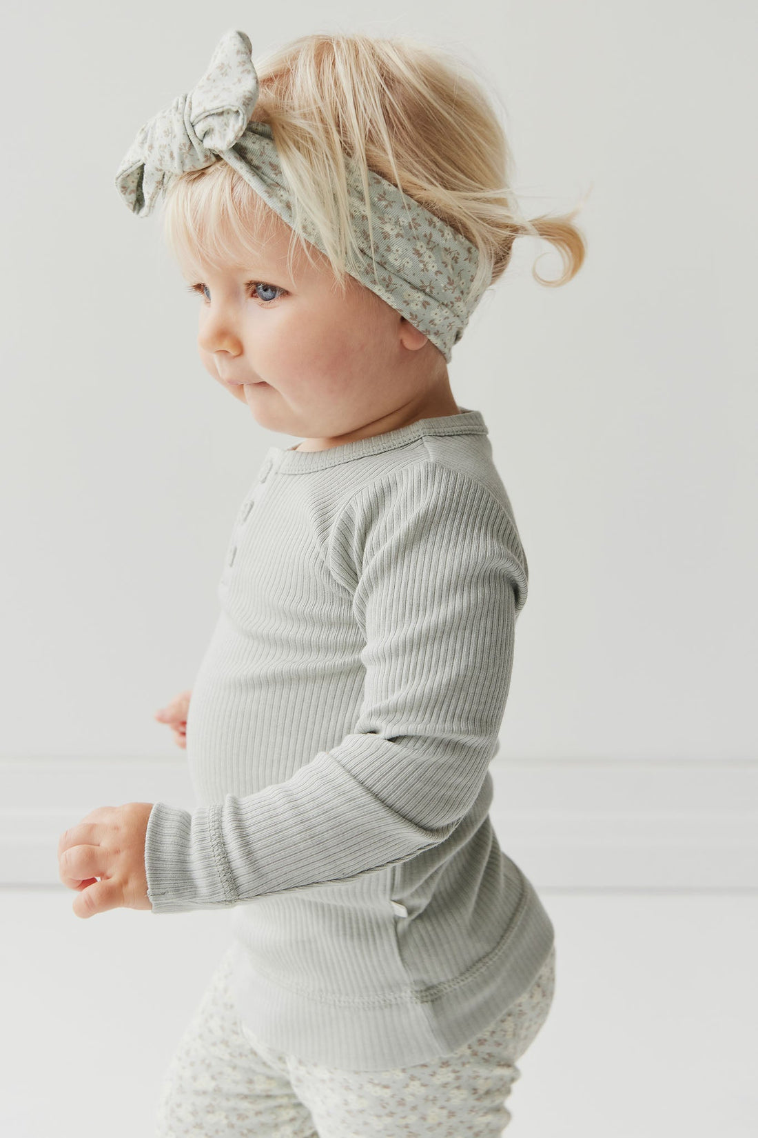 Organic Cotton Headband - Rosalie Fields Smoke Childrens Headband from Jamie Kay Australia