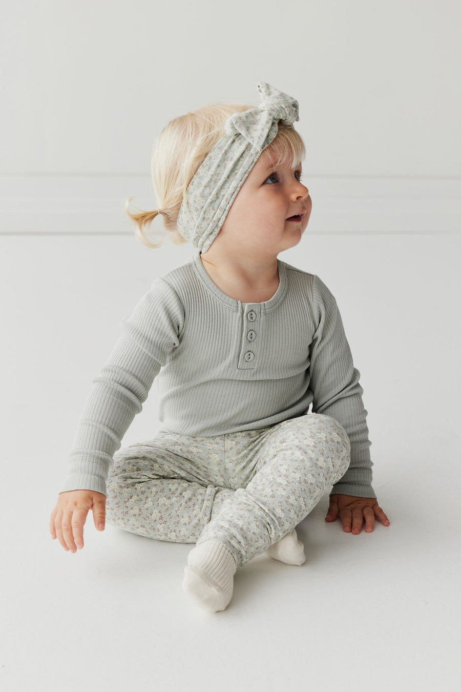 Organic Cotton Headband - Rosalie Fields Smoke Childrens Headband from Jamie Kay Australia